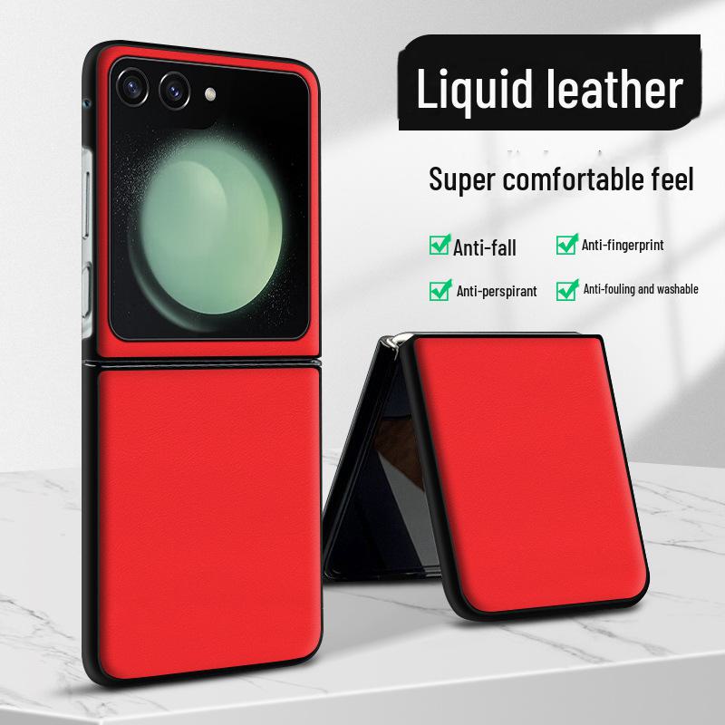 Чехол из жидкой кожи Samsung ZFlip5: Защита от падений и обрастания в одном элементе.