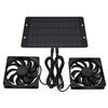 Комплект вытяжного вентилятора на солнечной батарее 10 Вт 12 В, комплект с двумя вентиляторами на солнечной панели для теплицы, курятника, конуры, сарая, амбара
