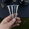 4-20PCS 12cm Tent Ground Stakes with Hole Hiking Tent Nails Stainless Steel Camping Tent Spikes for Camping Canopy Awning