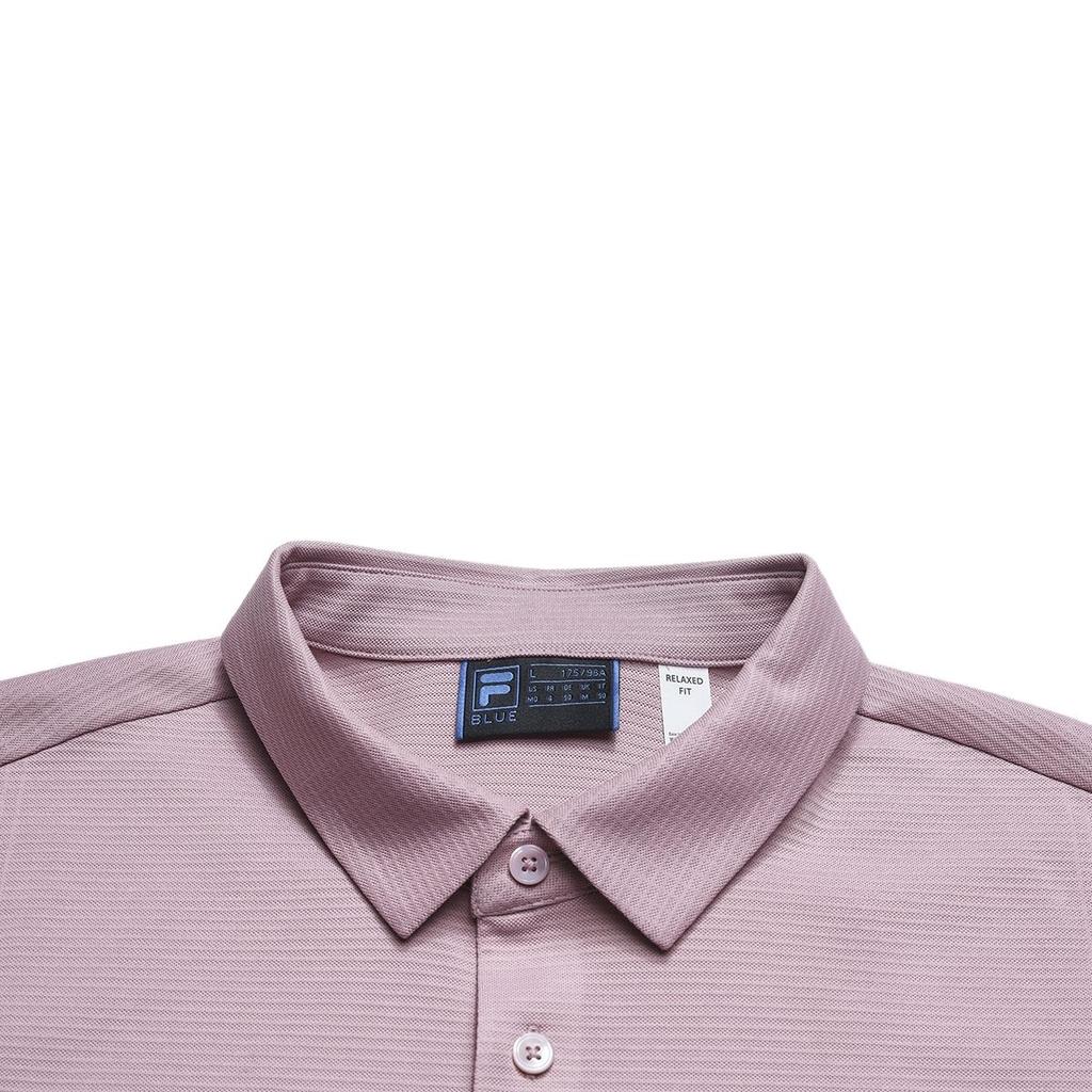 Fila Синяя однотонная вязаная мужская футболка-поло с коротким рукавом tops F11M622120F-PK