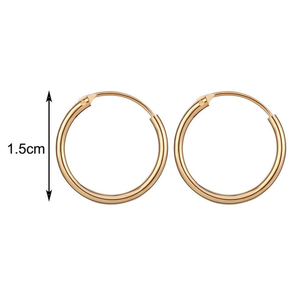 Personality Silver Punk Style Gold Geometric Round Earring Hoop Earrings Fashion Jewelry Hip-Hop