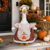 Festive Goose Clothes for Harvest Celebrations Thanksgiving Porch Outfits 23" Statue, Fall Maple Leaf Polyester Pumpkin Clothes, Autumn Costume