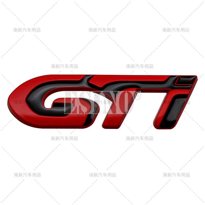 Car Styling GT 3D Adhesive Metal Chrome Zinc Alloy Emblem BXGSD3 Car Body Fender Badge for Peugeot GT RCZ 308 508 3008 5008
