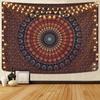 Psychedelic Peacock Mandala Wall Hanging Floral Bedding Tapestry