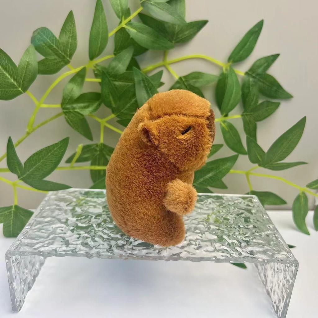 Забавный плюшевый брелок-капибара, красочный дизайн животного, идеально подходит для украшения детской комнаты или сумки