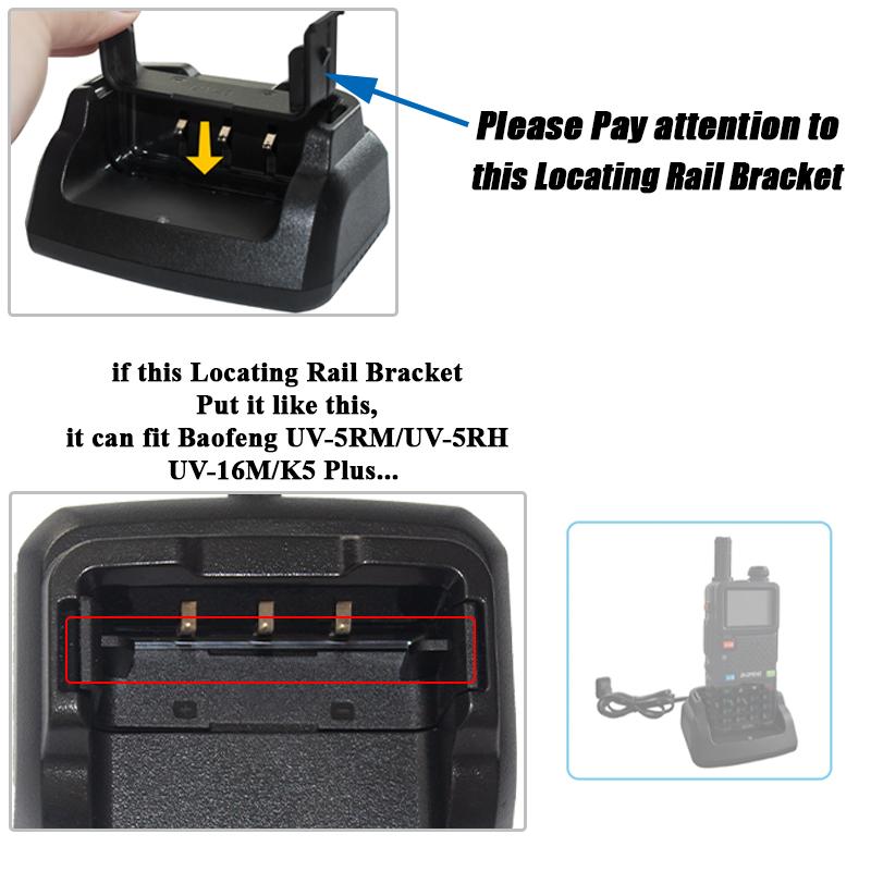 Baofeng UV-16M Battery Charger Dock UV-26 Desktop Charger Base Replacement K5 Pro Max UV-16M V2 UV-5RH Pro GPS Radio Accessories