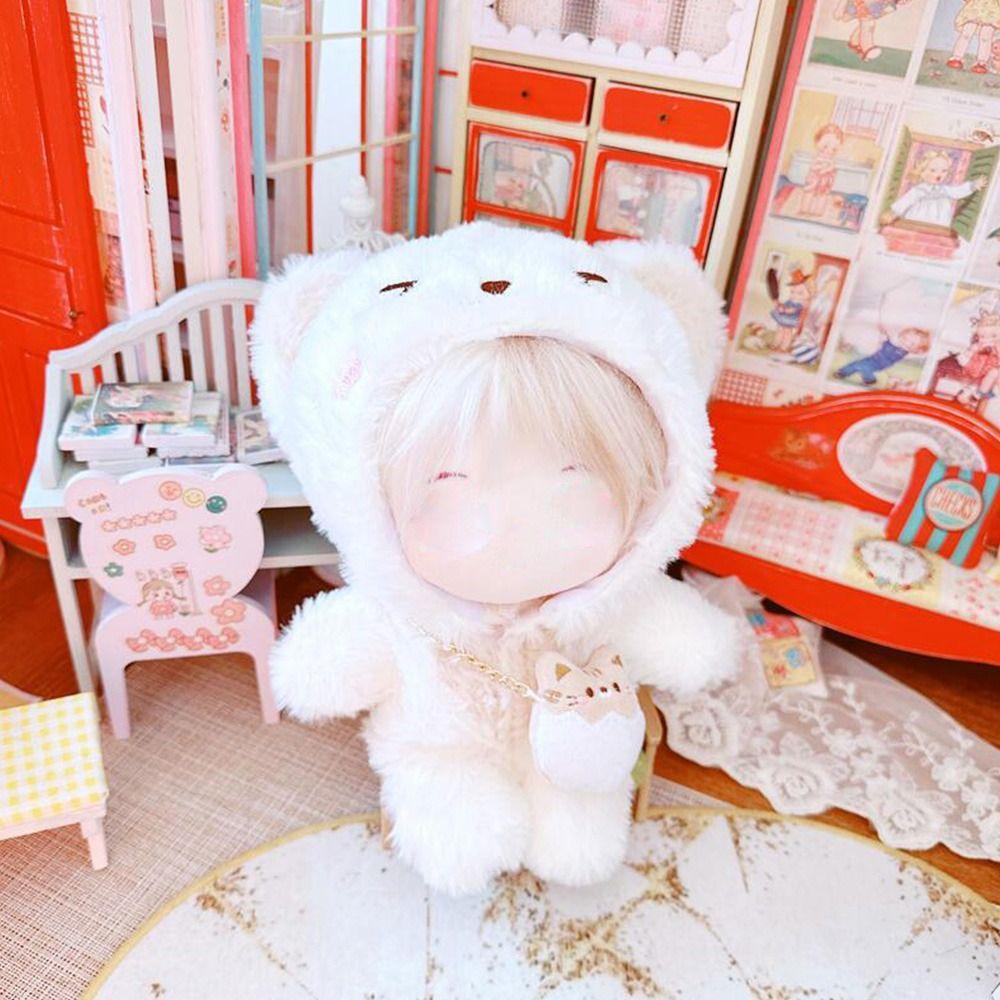Мягкая игрушка-идол, боди для кукол 20 см, одежда для кукол, цельная одежда, мультяшная улыбающаяся кошка, смотрящая овца