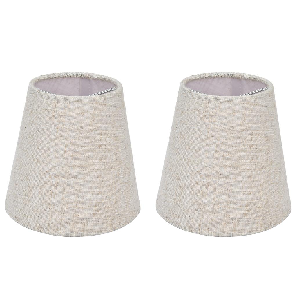2Pcs Table Lamp Shade Cover for E14 Bulbs Fabric Clip On Lampshade for Candlestick Lamps Chandelier for Bedroom Hall Hotel