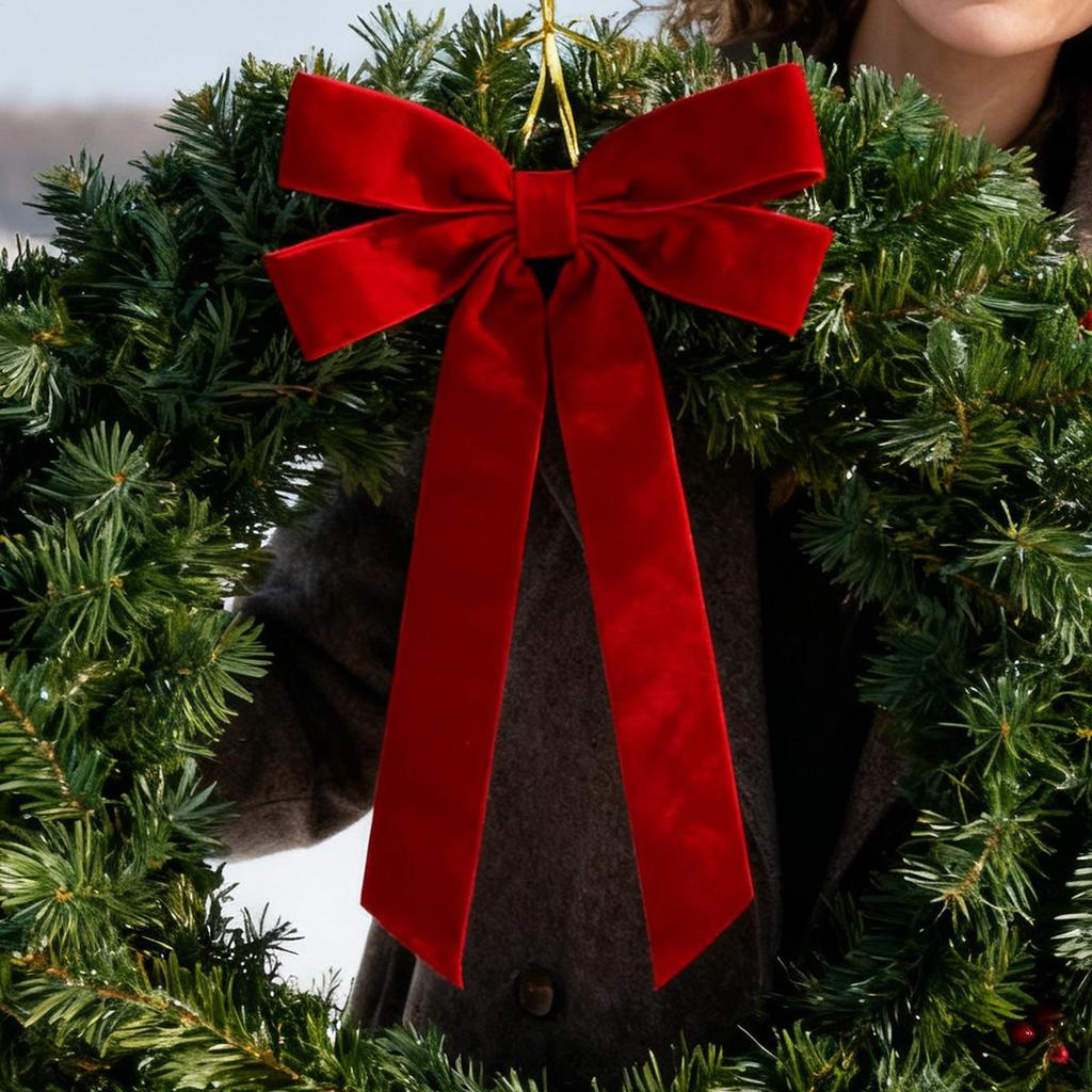 Bows For Christmas Tree 12 Pieces Red Large Large Bows Christmas Tree Decorations For Holiday Bedroom Living Room Garland Wall