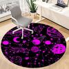 1pc Cosmic Pattern Carpet, Round Non Slip Durable Large Size Office Carpet, Suitable for Office