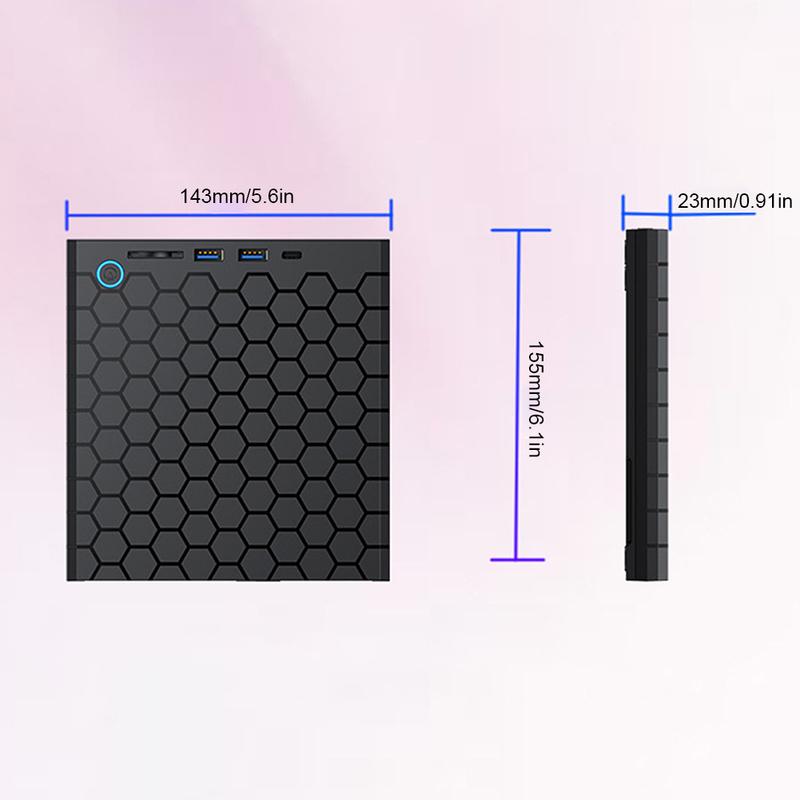 Внешний CD/DVD привод USB 3.0 Type-C Оптический дисковод со слотами SD/TF Портативный CD DVD рекордер TF ридер для ноутбука Macbook ПК
