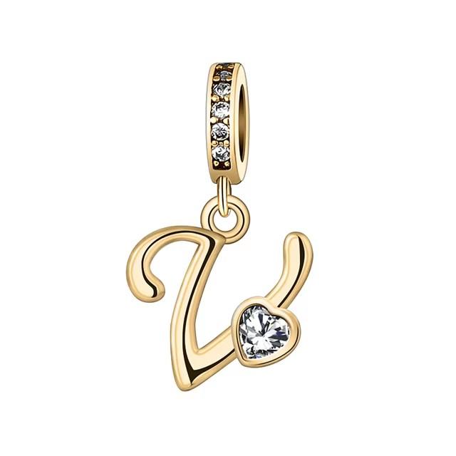 Новый медный с покрытием Rose Gold, Light Gold, двухцветный, с 26 английскими буквами, подвеска-шарм, совместим с браслетами, ожерельями, для самостоятельного изготовления украшений