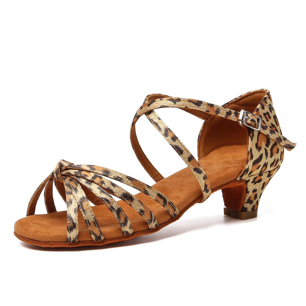 Женские, детские, латиноамериканские танцевальные туфли на низком каблуке, сальса, бальные туфли для танго, мягкая подошва, каблук 3,5 см