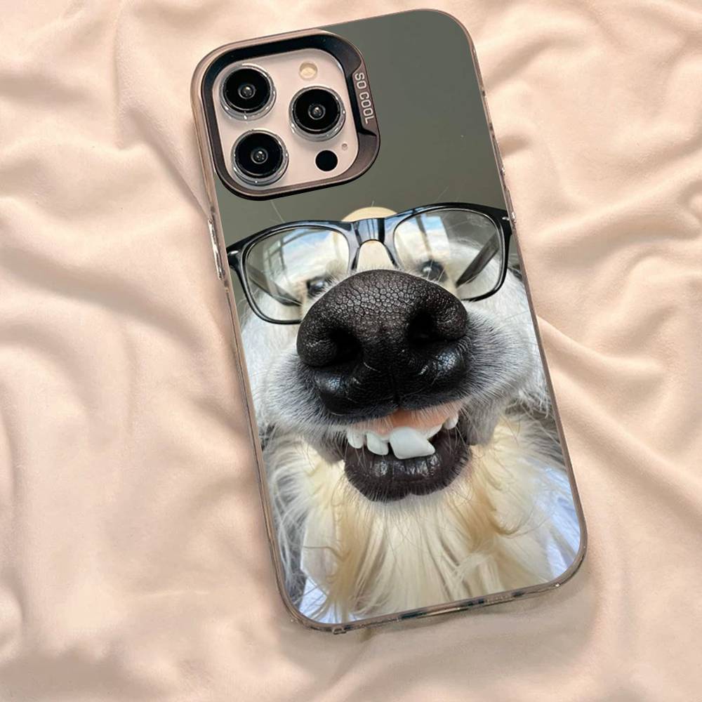 Смешной мем с собакой Чехол для телефона для iPhone 17 16 15 14 13 12 11 Pro Max Plus Милые животные Мягкий противоударный чехол для iPhone 15Pro