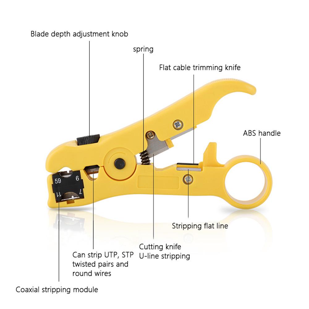 Handskit RJ45 RJ11 RJ12 Набор инструментов для ремонта сети плоскогубцы с кабельным тестером Пружинный зажим для обжима