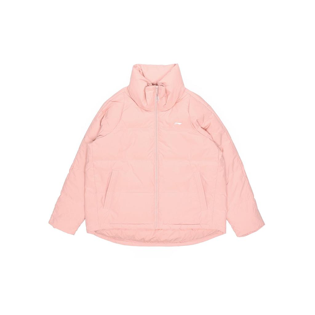 Li Ning Training Series Short Sports Casual Windproof Warm Down Jacket Women Jacket Fog-Rose-Pink AYMQ038-1