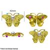 Luxury Gold-Plated Green Butterfly Brooch for Women - Pearl, Zircon Pin, Micro-Paved Design