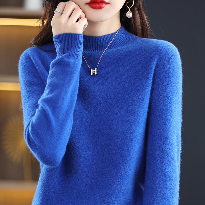 Женский свитер из 100% мериносовой шерсти, СОВРЕМЕННЫЙ НОВЫЙ зимний вязаный пуловер SAGA, осенний джемпер, женские вязаные топы с длинным рукавом