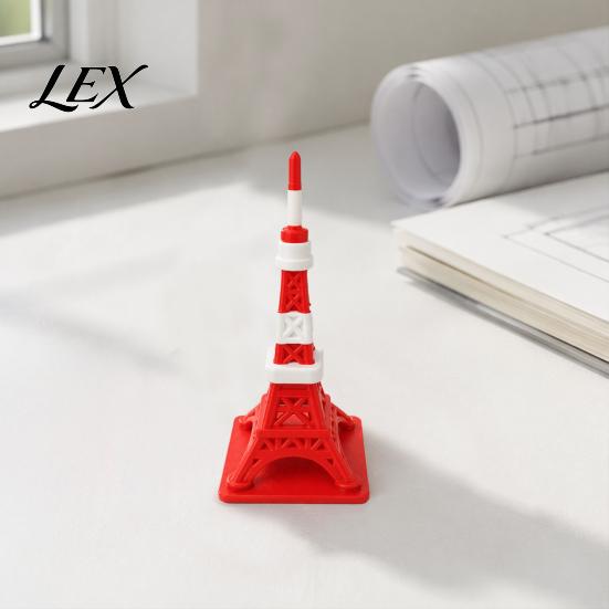 Travel Memorabilia 3D Printed Tokyo Skytree Figurine, Mini Landmark Building Desk PLA Plastic Collectibles Decor, Creative Architectural Ornament
