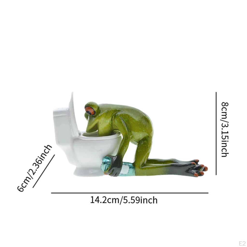 Фигурка Лягушки Коллекционная Фигурка Животного Полимерная Смола Орнамент Ручная Работа Искусство Скандинавский Подарок Скульптура 3D Ремесло для