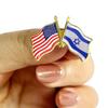 Israel American Flag Pin Brooch Badge Clothing Decor Accessory