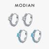 Vintage Turquoise Hoop Earrings 925 Sterling Silver Luxury Trendy Earring For Women Wedding Jewelry