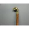 Vintage Style Brass Dog Head Handle Wooden Walking Stick Victorian Cane Gift New