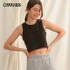 Women's Vest High Waist Slim Inner Stretch Short Sleeveless Tank Top