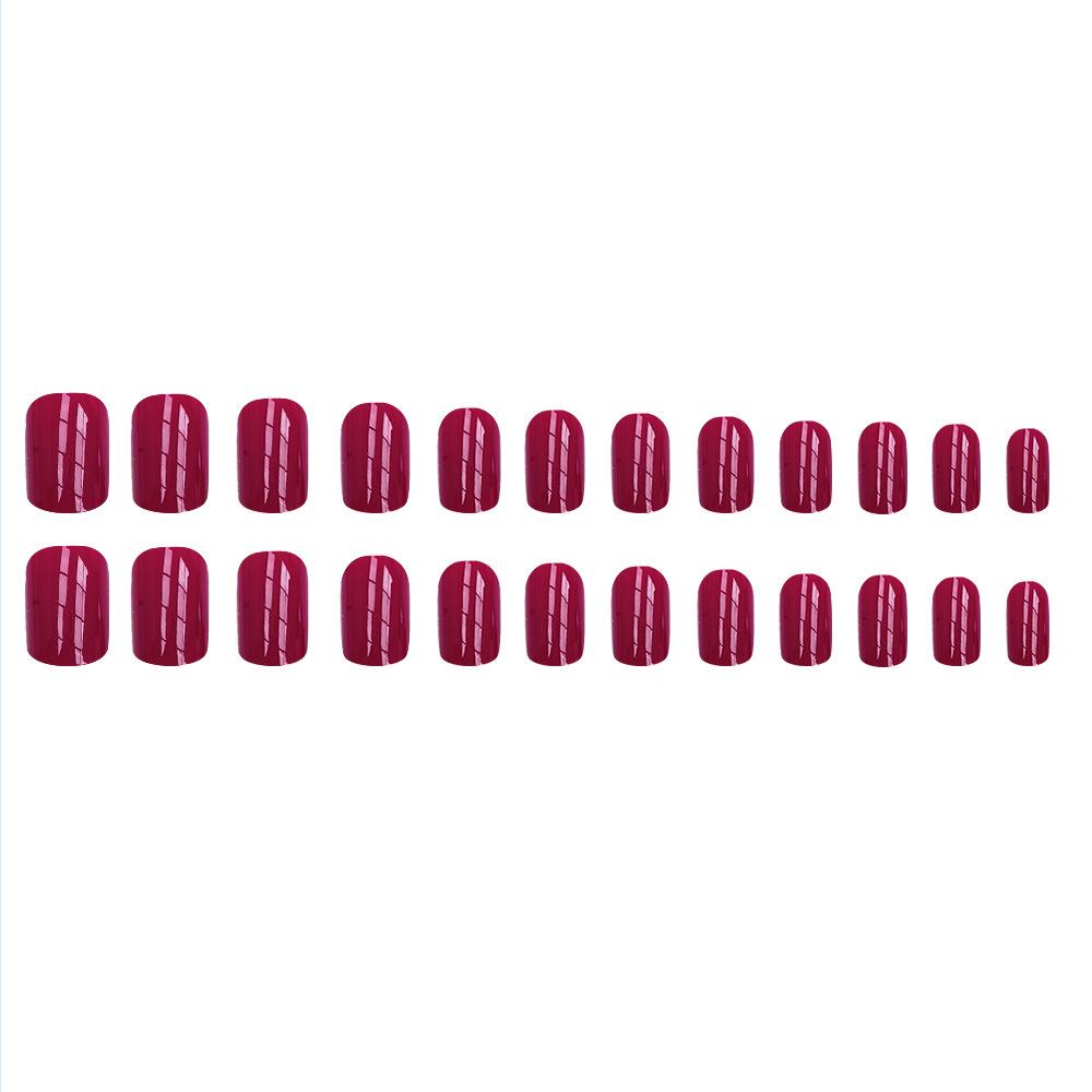 24 шт./компл. быстрые ногти розово-красные накладные ногти глянцевый носимый маникюр DIY готовые наклейки для ногтей