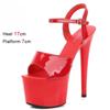 Fashion Shoes for Women 17CM High Heeled Sandals Open Toe Shoes Summer Buckle Strap Platform Party Club Striper Shoes Female Stiletto