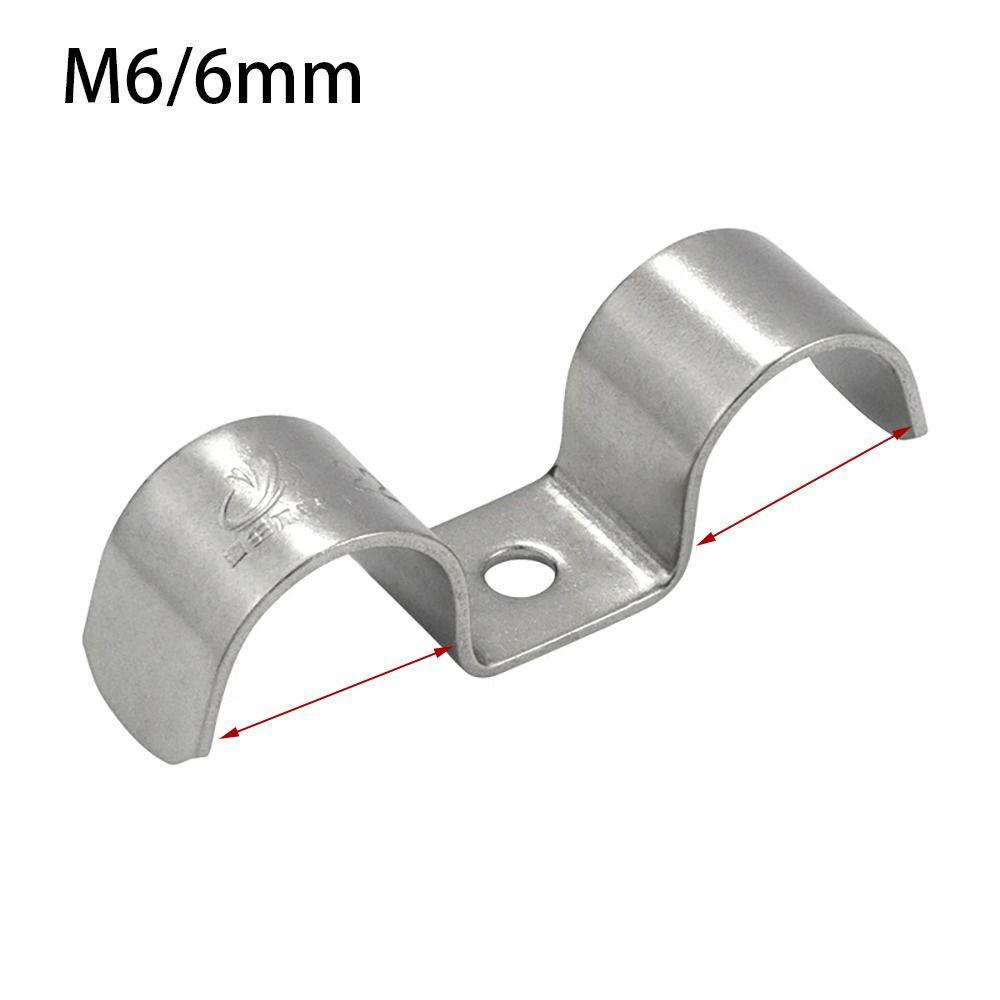 1Pcs Double Side Pipe Clamp M-Type Throat Hoop Horseback Pipe Line/Wire/Tubing/Gas Hose Pipe
