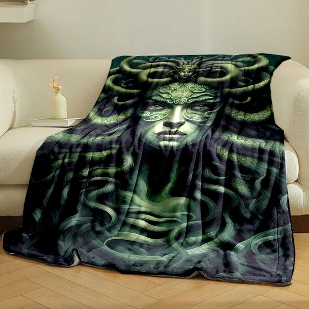 Medusa Snake Blanket bedroom Blanket for Livingroom Couch lunch break Soft throw for Friend's festival Gift