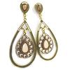 [M1915] - Designer Earrings 'Sissi' Golden Beige