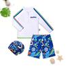 Kids' Long-Sleeve Cartoon Swim Set: Sun-Protective, Quick-Dry for Boys