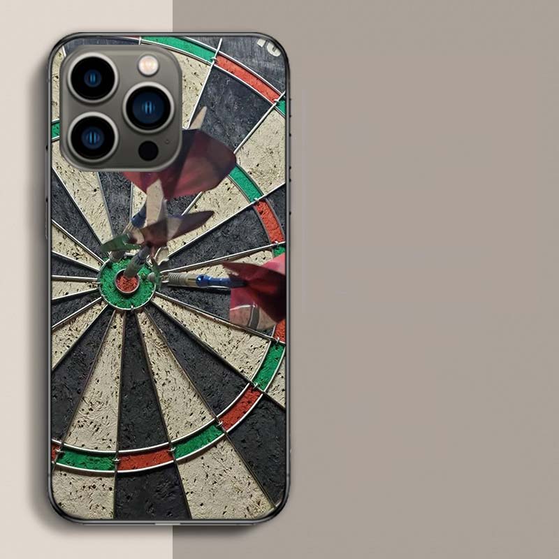 Darts Aesthetics Wire Target Phone Case For Iphone 17 Air 15 Pro 14 Plus 16 Pro Max 17E 16E 12 13 Mini 11 Cover Cute Fundas