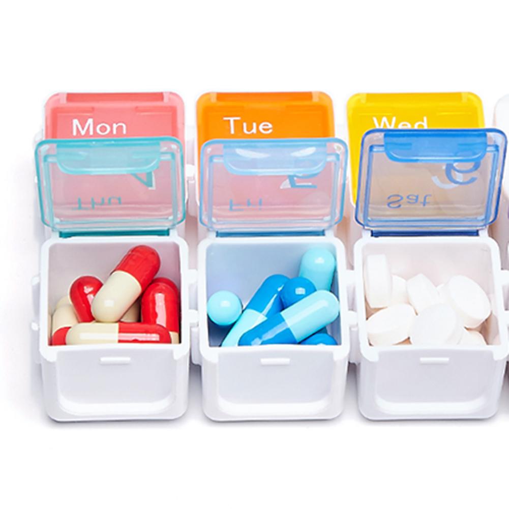 Smart 7-Day Pill Organizer Electronic Timing Reminder Medicine Storage Case Box