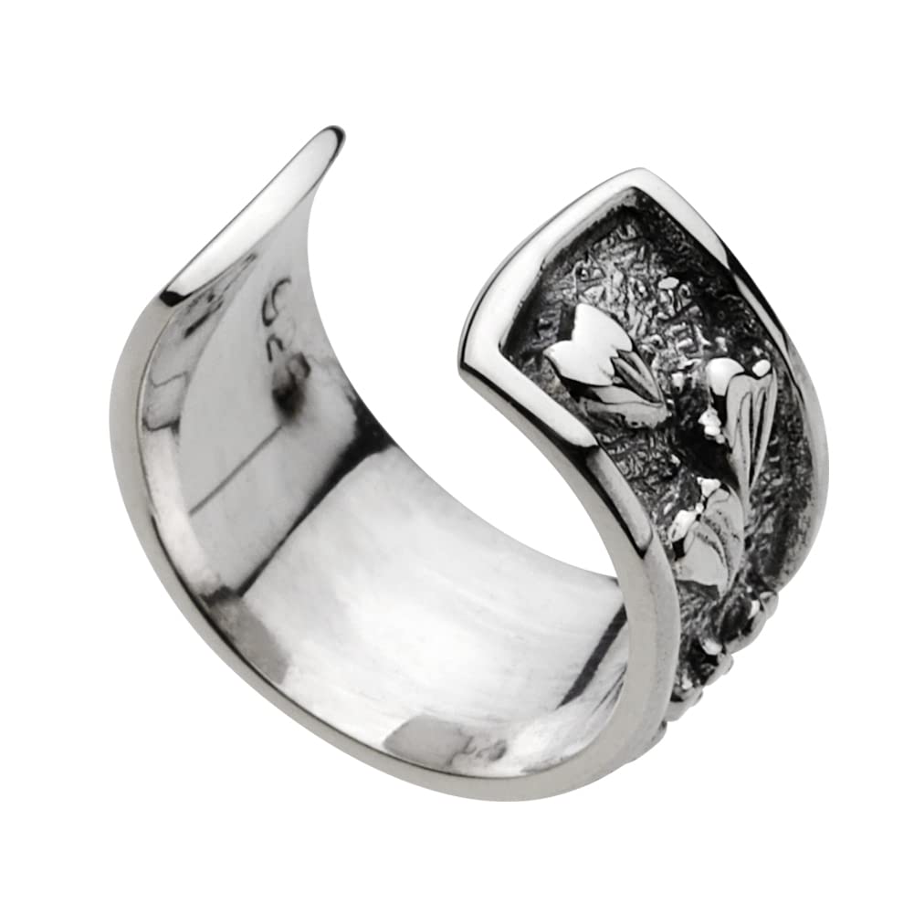 Серьга-кафф Sakura White Zirconie 925 Silver fe2019 [Figmart] [Серебряные аксессуары]