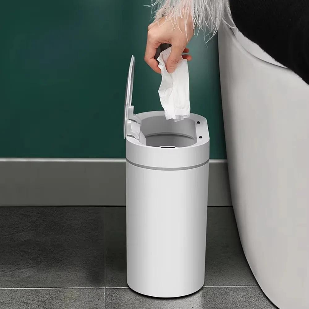 Sensor Garbage Bins Home Large Capacity Waste Paper Baskets with Cover Horticultural Waterproofing Odor Isolation Garbage Bin