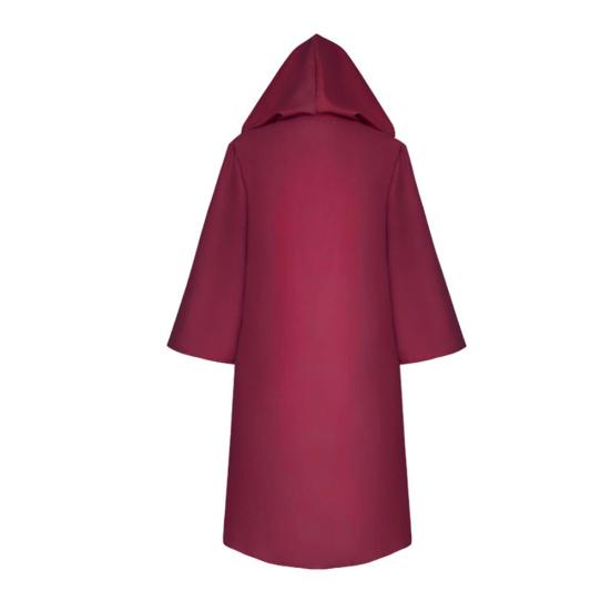 Взрослый Детский Однотонный Плащ Ведьмы Вампира с Капюшоном Хэллоуин Маскарадный Плащ