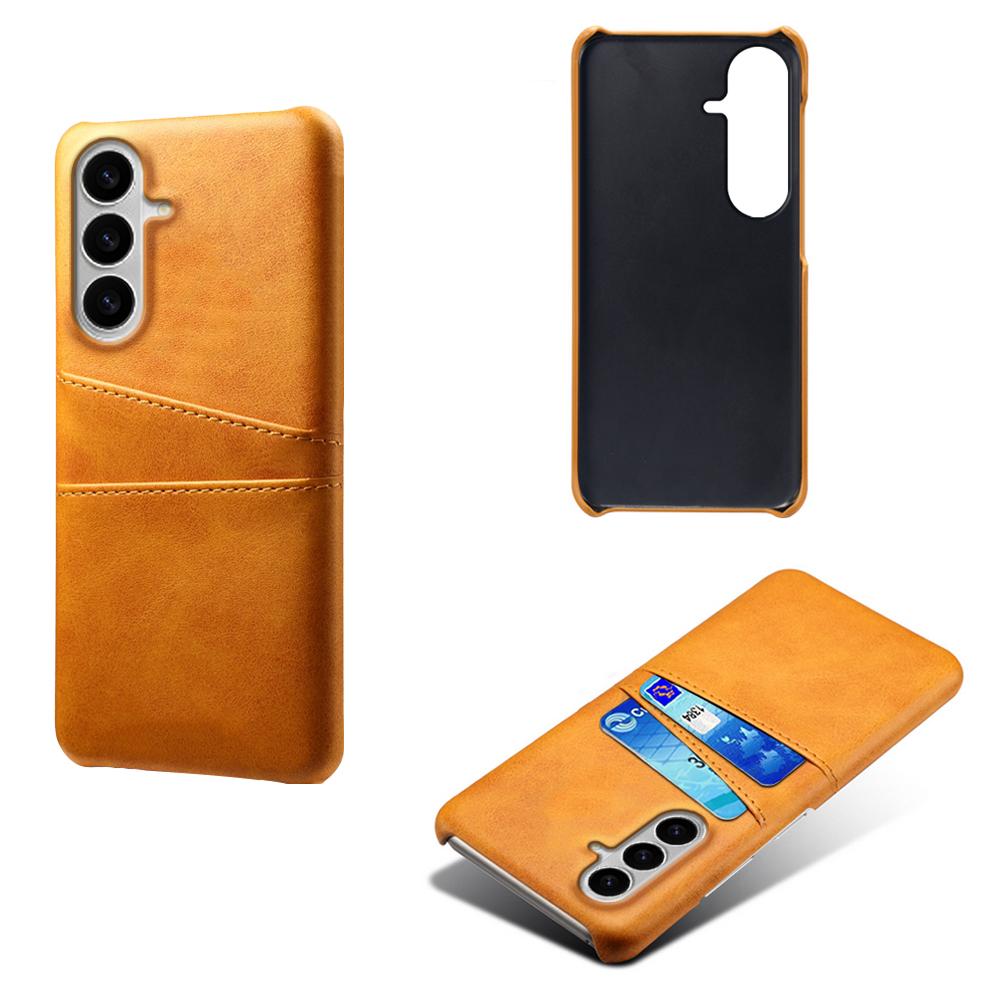 For Samsung Galaxy S26+ Case Dual Card Slots PU Leather + Hard PC Phone Cover