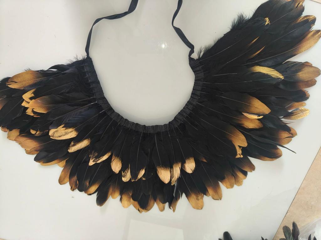 [7345] Перьевая шаль, Хэллоуин Перо Наряд Поддельный воротник Костюм в готическом стиле