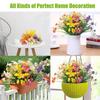 UV Resistant Artificial Flowers Plastic Fake Plants Chrysanthemum  Home in/Outdoor Garden Decor
