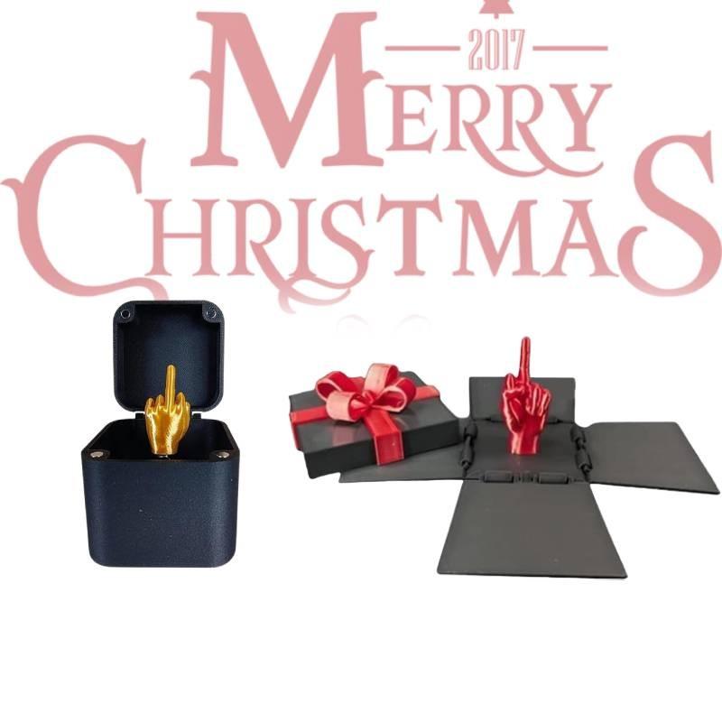 Уникальный и креативный декоративный подарок «Средний палец в коробке» для рождественских праздников