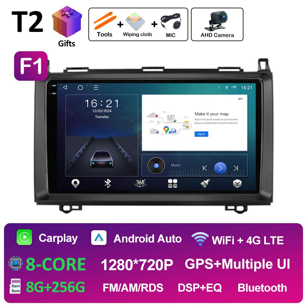Навигация GPS беспроводной Carplay для Mercedes Benz W169 W245 B200 W906 Sprinter W639 Vito Autoradio Bluetooth 2.5D сенсорный экран
