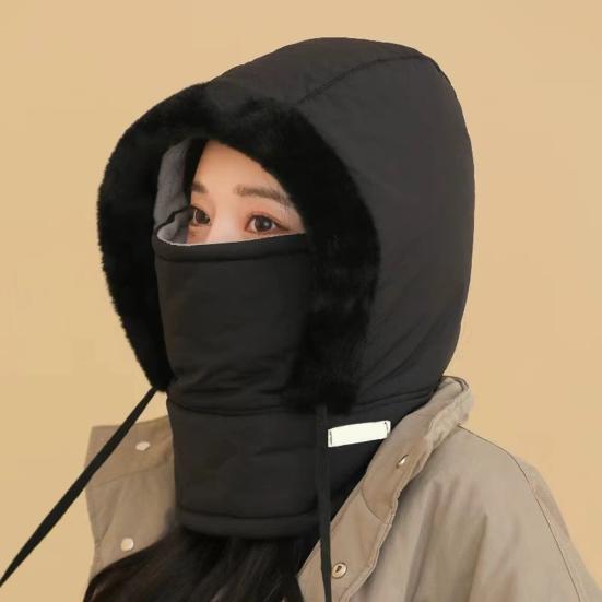 Зимняя велосипедная шапка со встроенным защитным экраном и утеплителем для шеи, ветрозащитная, толстая