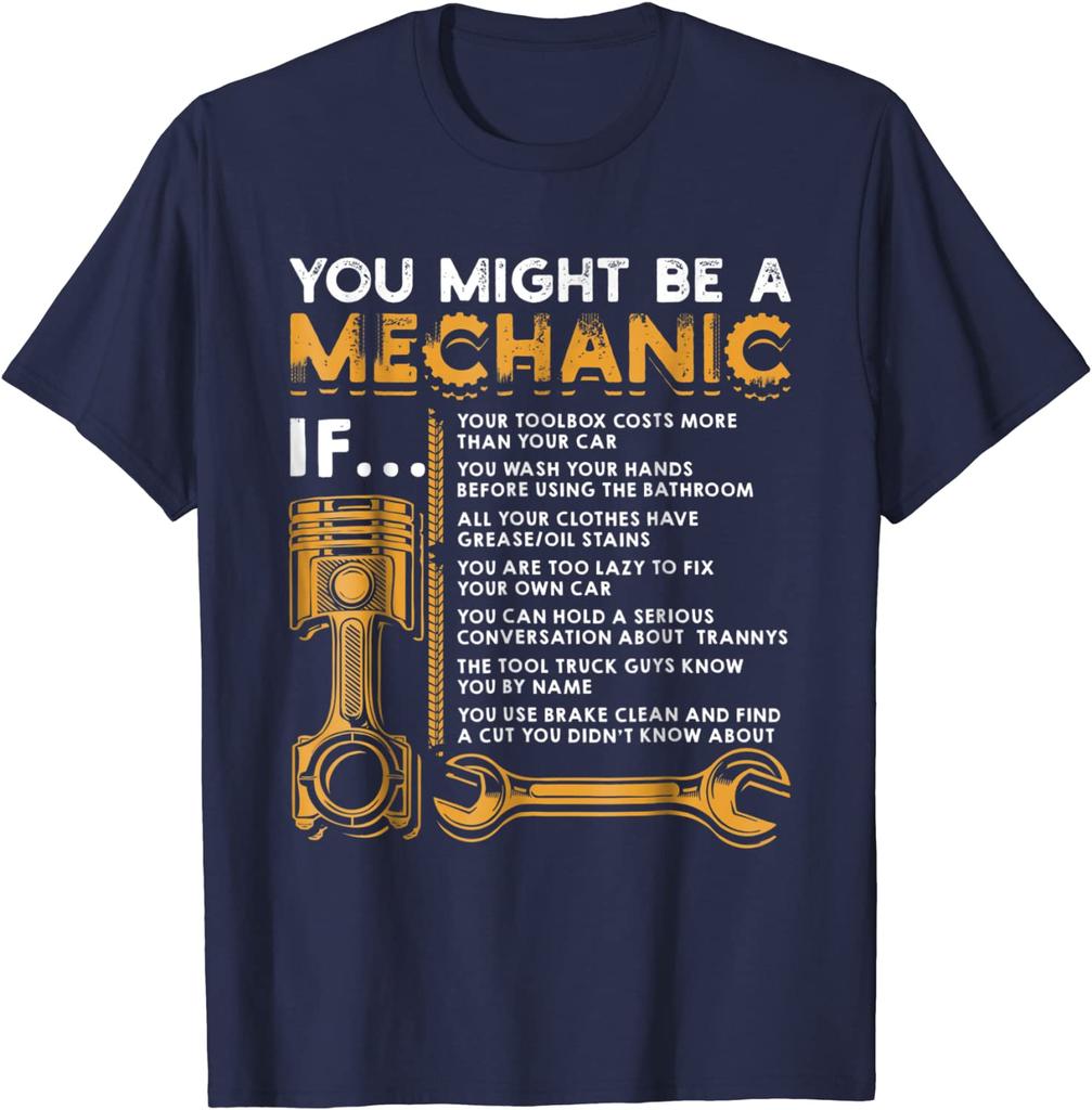 You Might Be A Mechanic If T-Shirt Funny Mechanic Gifts Rife Young Tshirts Design Tops Shirt Cotton Hip Hop