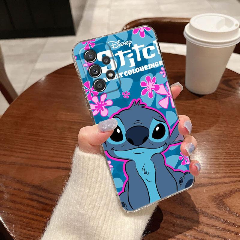 Прозрачный чехол Stitch Disney для Samsung Galaxy A57 A37 A56 A36 Чехлы A55 A54 A35 A26 A07 A17 A16 A06 A34 A15 Мягкая противоударная крышка