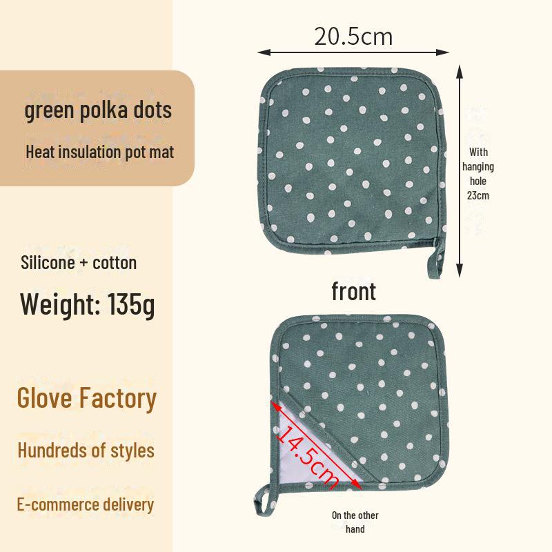 Набор силиконовых противоожоговых перчаток для духовки с хлопковой подкладкой - толстая изоляция для выпечки и микроволновки
