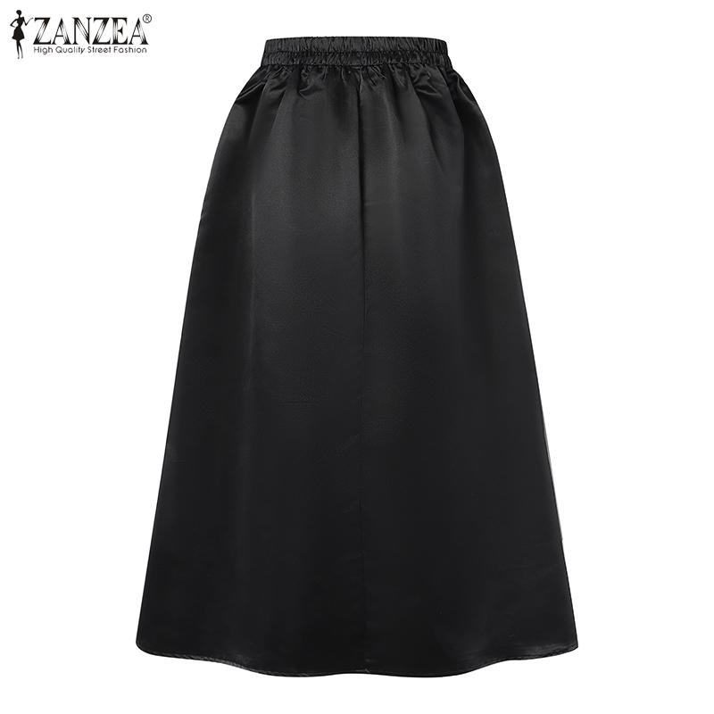 ZANZEA Женские винтажные однотонные многослойные юбки