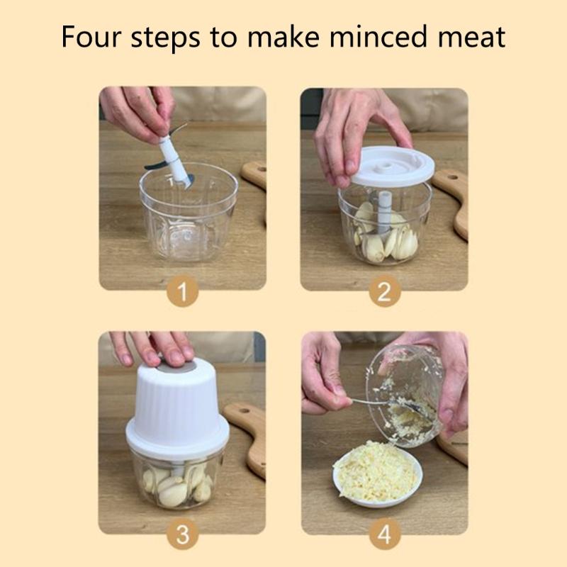 Эффективный электрический измельчитель чеснока Беспроводной Высокоэффективный Мясорубка Мини-кухонный комбайн для быстрой нарезки овощей